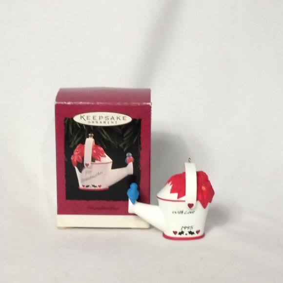 Keepsake Watering Pot & Bird Porcelain Christmas Tree Ornament "For Grandmother" - Picture 5 of 5